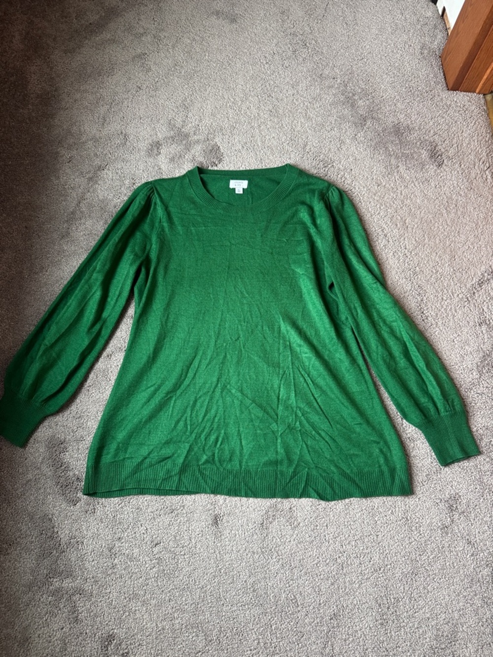 Croft & Barrow Green Crewneck Knit Sweater Long Sleeve SIZE XL